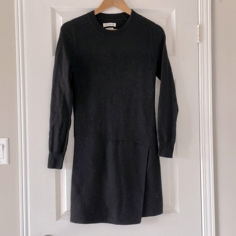 Isabel Marant Etoile Wool Blend Split Layered Hem Midi Dress US 8